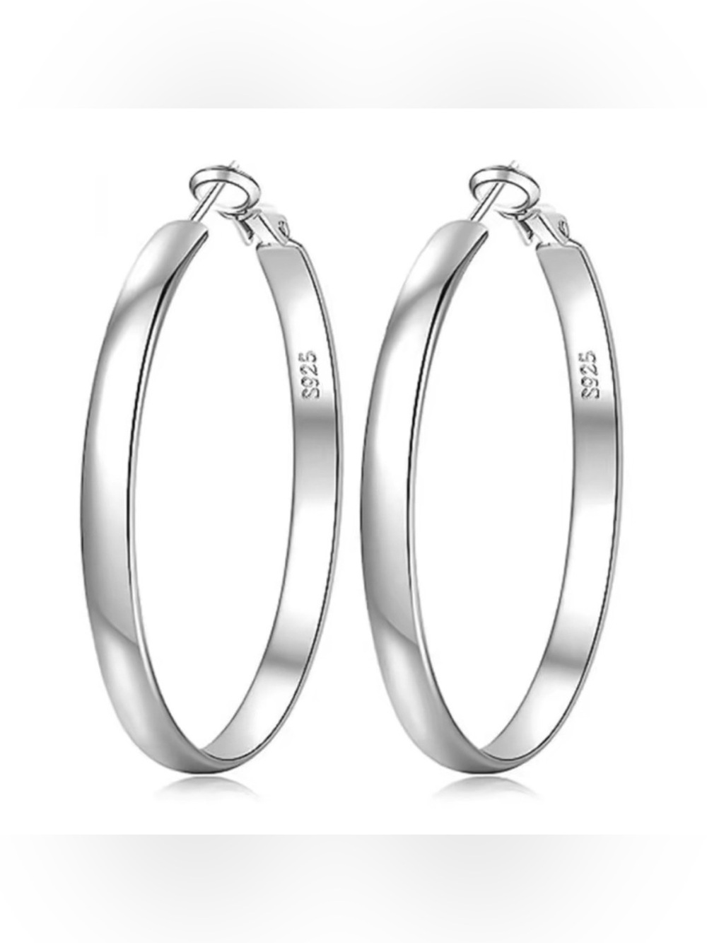 Elegant Sterling Silver Hoop Earrings